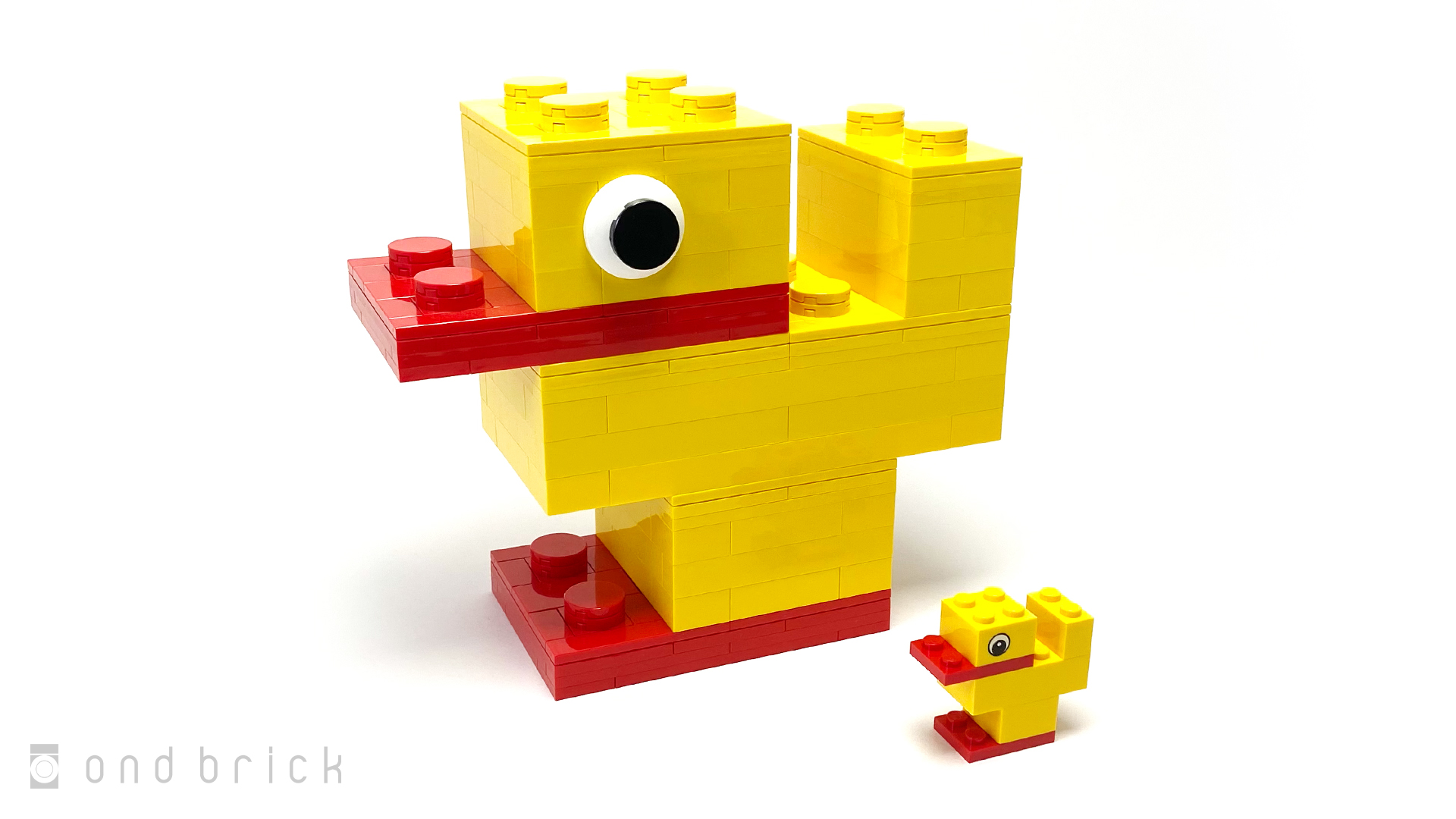 デラックスレゴブロックの組み合わせで作ったデラックスレゴのアヒル