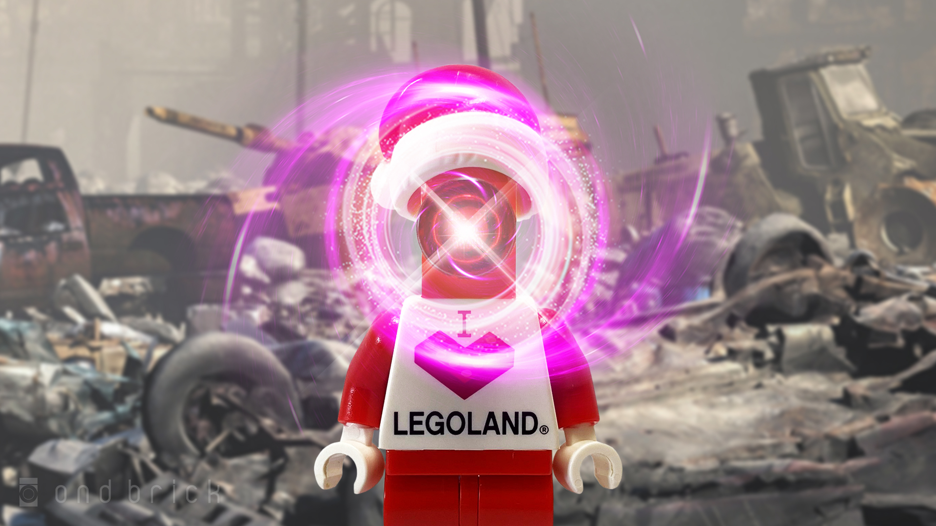 ピンク色の光が目に集まるオンドのシグフィグ